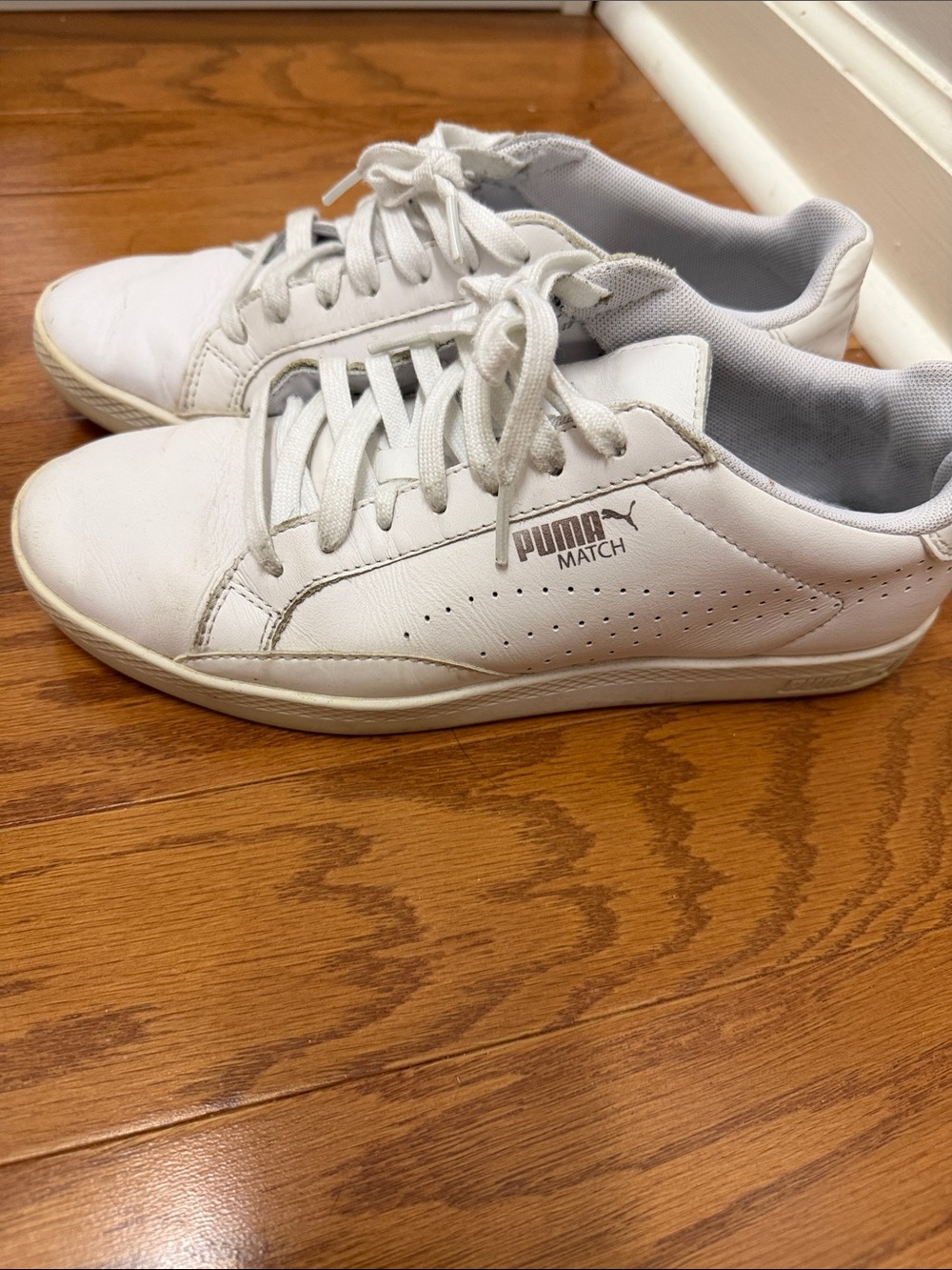 Puma Match Low-Top White Leather Sneakers